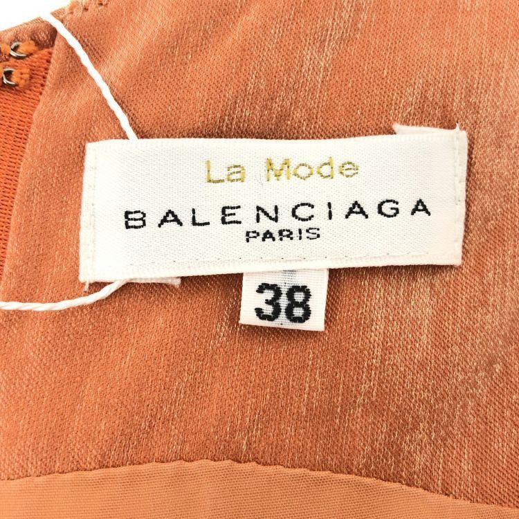 Balenciaga Balenciaga Orange Silk Blend Sleeveless Dress Size 38 Size S / US 4 / IT 40 - 3 Thumbnail