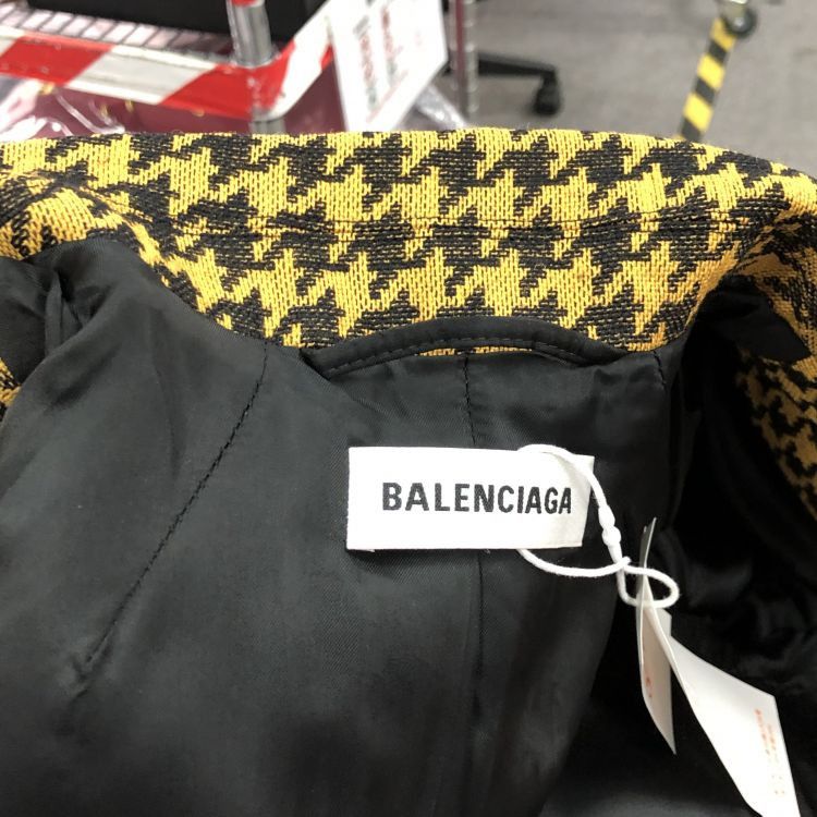 Balenciaga Balenciaga Houndstooth Wool Blend Coat Size 34 Size XS / US 0-2 / IT 36-38 - 7 Thumbnail