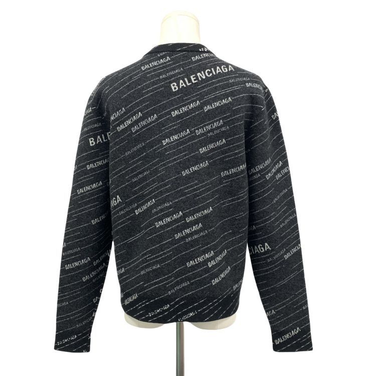 Balenciaga Balenciaga All Over Logo Sweater Size M Size US M / EU 48-50 / 2 - 2 Thumbnail