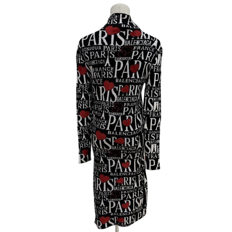 Balenciaga Balenciaga Paris Print Midi Dress Size M Size M / US 6-8 / IT 42-44 - 2 Thumbnail