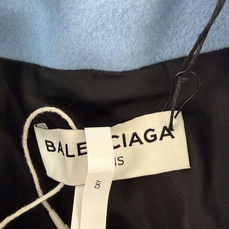 Balenciaga Balenciaga Blue Wool Coat Size 38 Size XS / US 0-2 / IT 36-38 - 3 Thumbnail