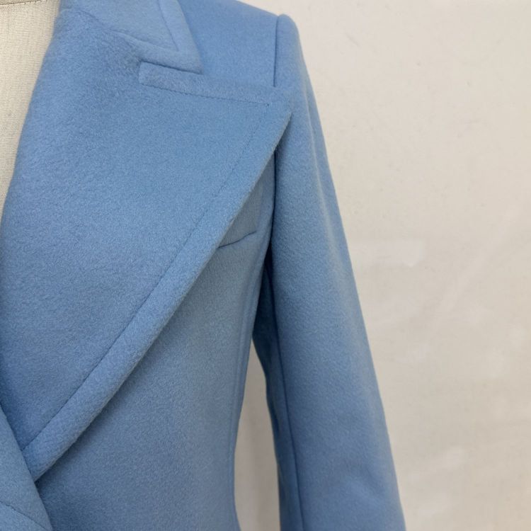 Balenciaga Balenciaga Blue Wool Coat Size 38 Size XS / US 0-2 / IT 36-38 - 7 Thumbnail
