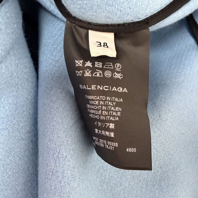 Balenciaga Balenciaga Blue Wool Coat Size 38 Size XS / US 0-2 / IT 36-38 - 4 Thumbnail