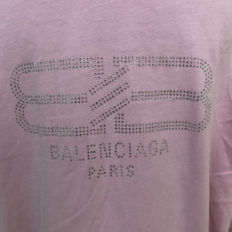 Balenciaga Balenciaga Rhinestone Logo T-Shirt Size XS Size US XS / EU 42 / 0 - 7 Thumbnail