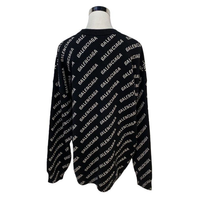 Balenciaga Balenciaga All Over Logo Sweater Size M Size US M / EU 48-50 / 2 - 2 Thumbnail