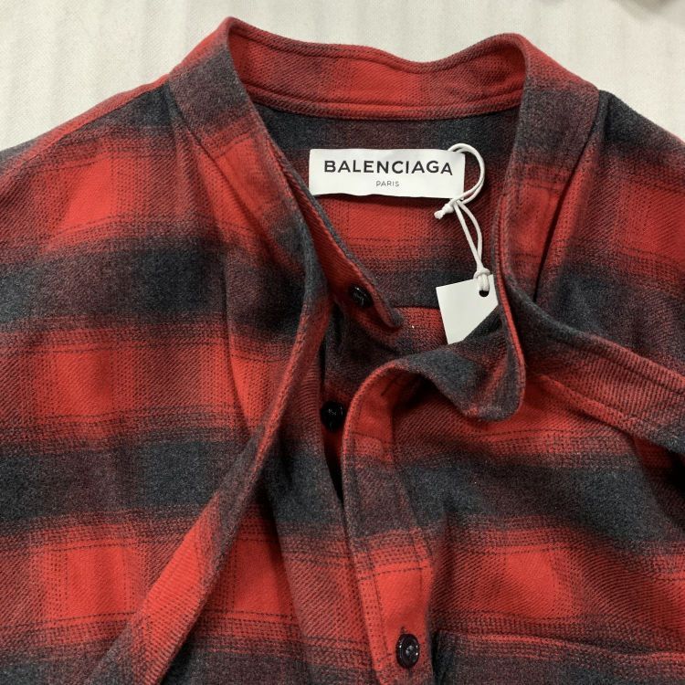 Balenciaga Balenciaga Plaid Flannel Shirt Size 34 Size XS / US 0-2 / IT 36-38 - 6 Thumbnail