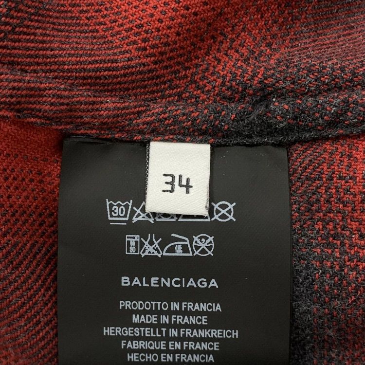 Balenciaga Balenciaga Plaid Flannel Shirt Size 34 Size XS / US 0-2 / IT 36-38 - 4 Thumbnail