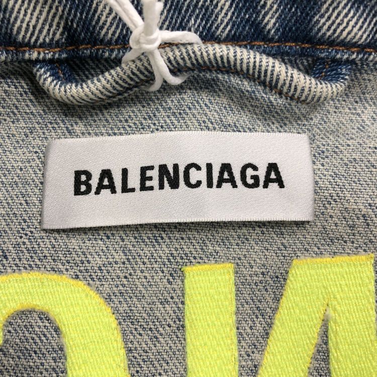 Balenciaga Balenciaga Logo Denim Jacket Size 36 Size XS / US 0-2 / IT 36-38 - 3 Thumbnail