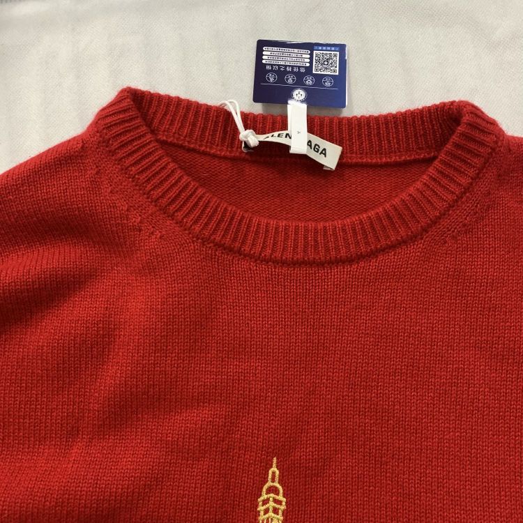 Balenciaga Balenciaga Eiffel Tower Embroidery Sweater Size S Size US S / EU 44-46 / 1 - 6 Thumbnail