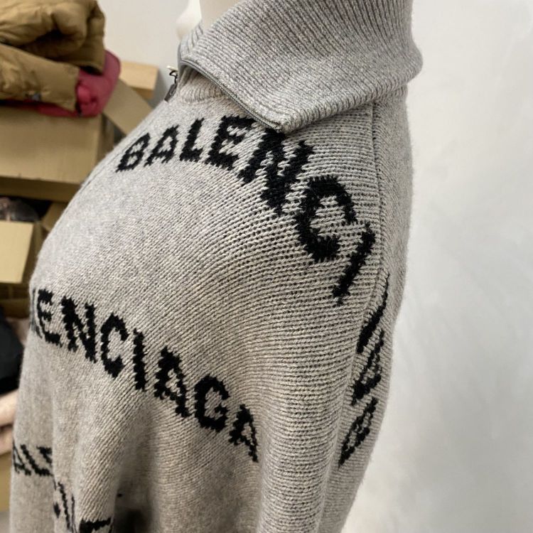 Balenciaga Balenciaga Logo Half-Zip Sweater Size S Size US S / EU 44-46 / 1 - 7 Thumbnail