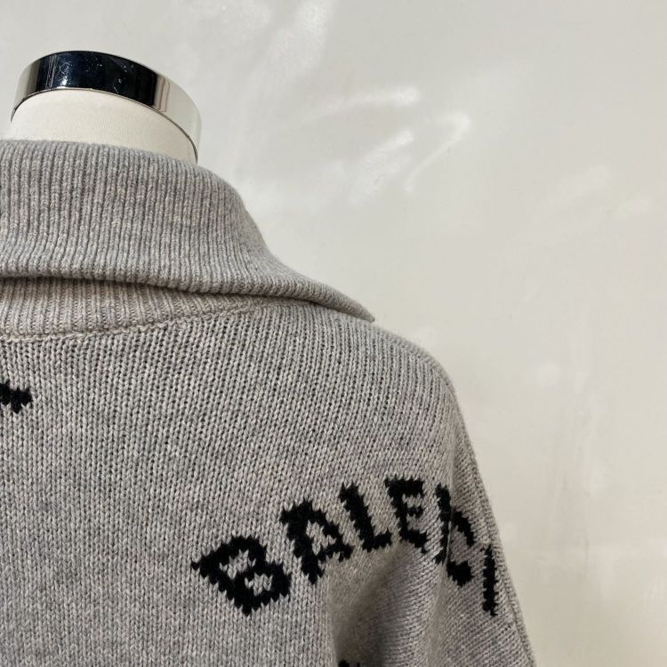 Balenciaga Balenciaga Logo Half-Zip Sweater Size S Size US S / EU 44-46 / 1 - 9 Thumbnail