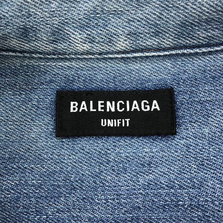 Balenciaga Balenciaga Unifit Washed Denim Shirt Size XS Size US XS / EU 42 / 0 - 3 Thumbnail
