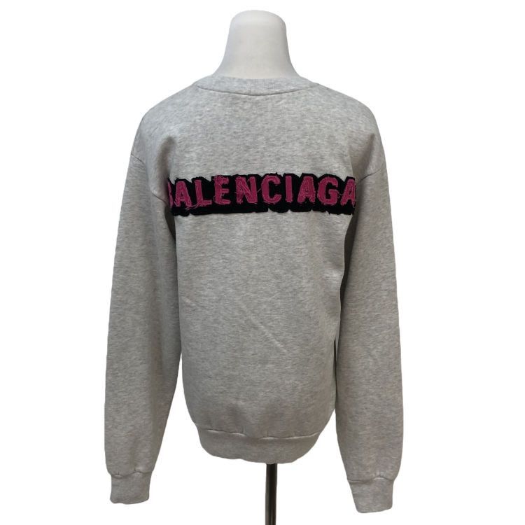 Balenciaga Balenciaga Frayed Logo Patch Sweatshirt Size S Size US S / EU 44-46 / 1 - 2 Thumbnail