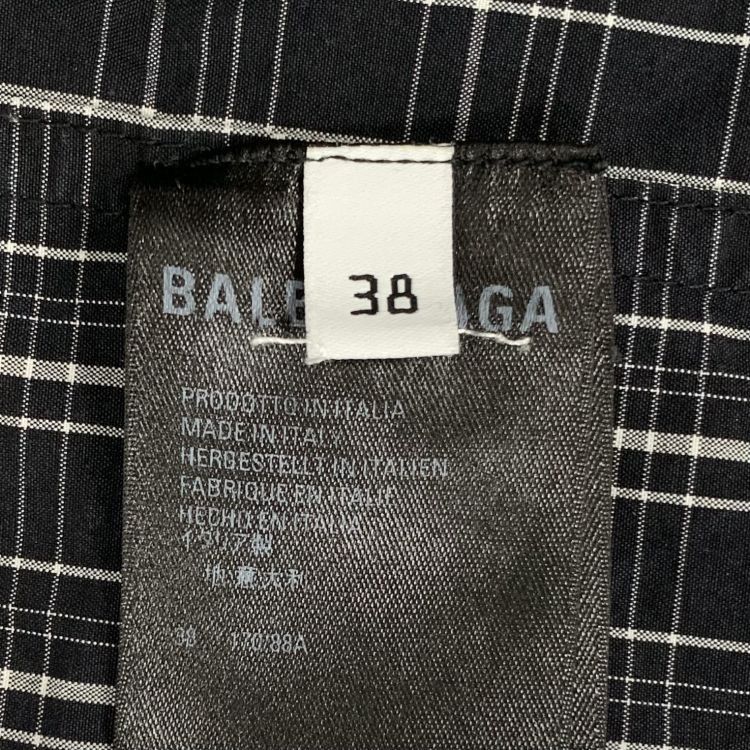 Balenciaga Balenciaga Embroidered Plaid Button Up Shirt Size S Size US S / EU 44-46 / 1 - 4 Thumbnail