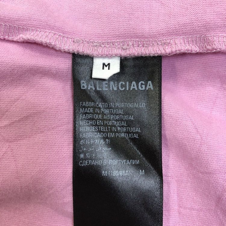 Balenciaga Balenciaga Pink Logo T-Shirt Size M Size US M / EU 48-50 / 2 - 4 Thumbnail