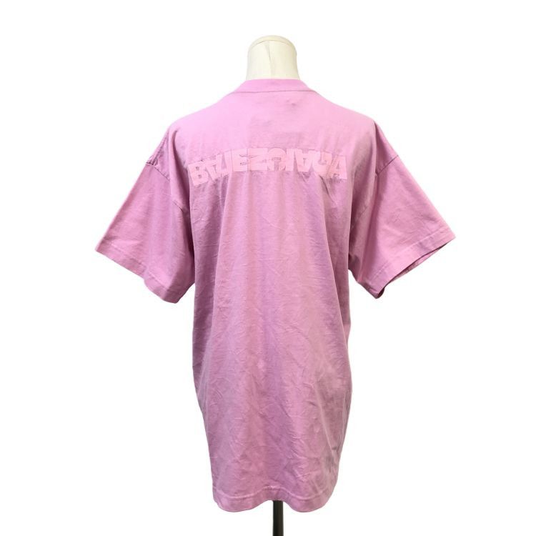 Balenciaga Balenciaga Pink Logo T-Shirt Size M Size US M / EU 48-50 / 2 - 2 Thumbnail
