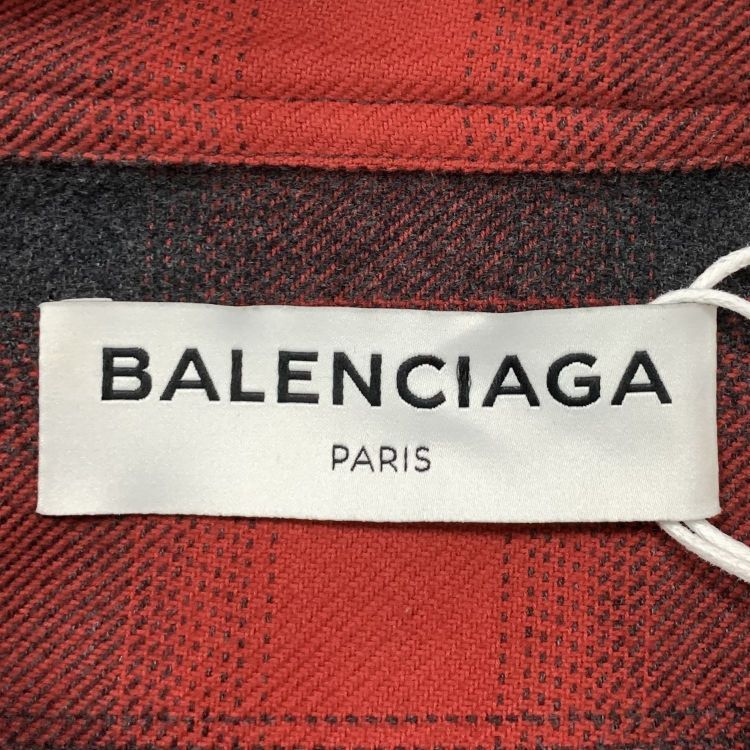 Balenciaga Balenciaga Red Plaid Button Up Shirt Size 38 Size S / US 4 / IT 40 - 3 Thumbnail