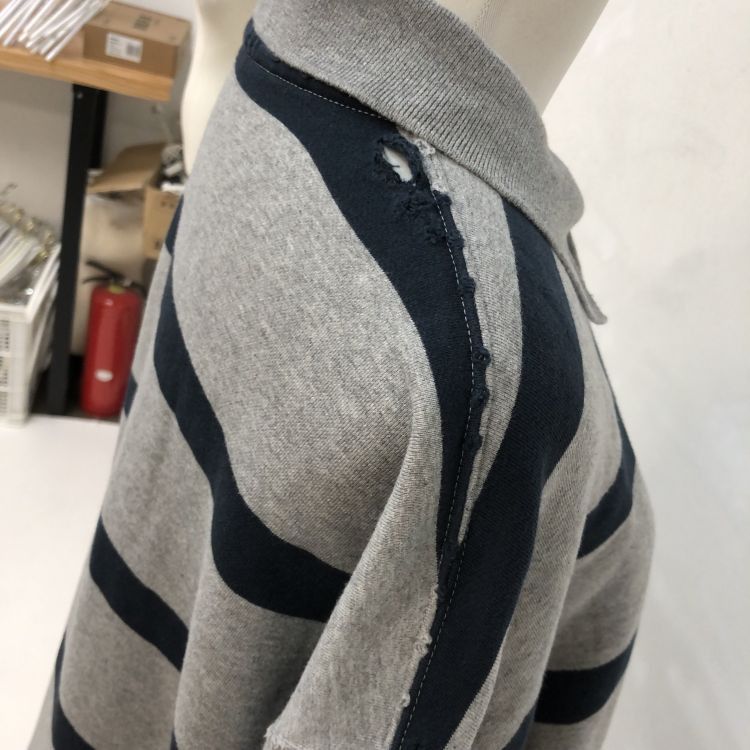 Balenciaga Balenciaga Striped Polo Shirt Size 3 Size US L / EU 52-54 / 3 - 10 Thumbnail