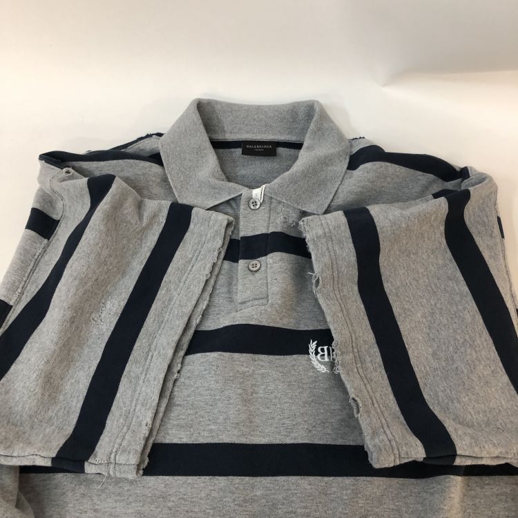 Balenciaga Balenciaga Striped Polo Shirt Size 3 Size US L / EU 52-54 / 3 - 11 Thumbnail