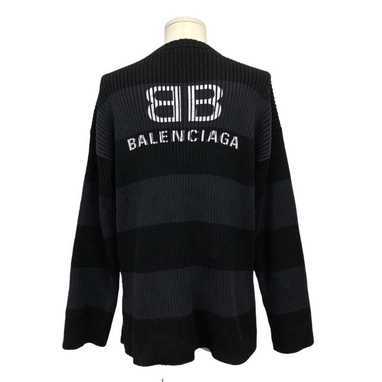 Balenciaga Balenciaga Striped BB Logo Sweater Size M Size US M / EU 48-50 / 2 - 2 Thumbnail