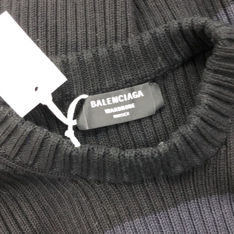Balenciaga Balenciaga Striped BB Logo Sweater Size M Size US M / EU 48-50 / 2 - 6 Thumbnail