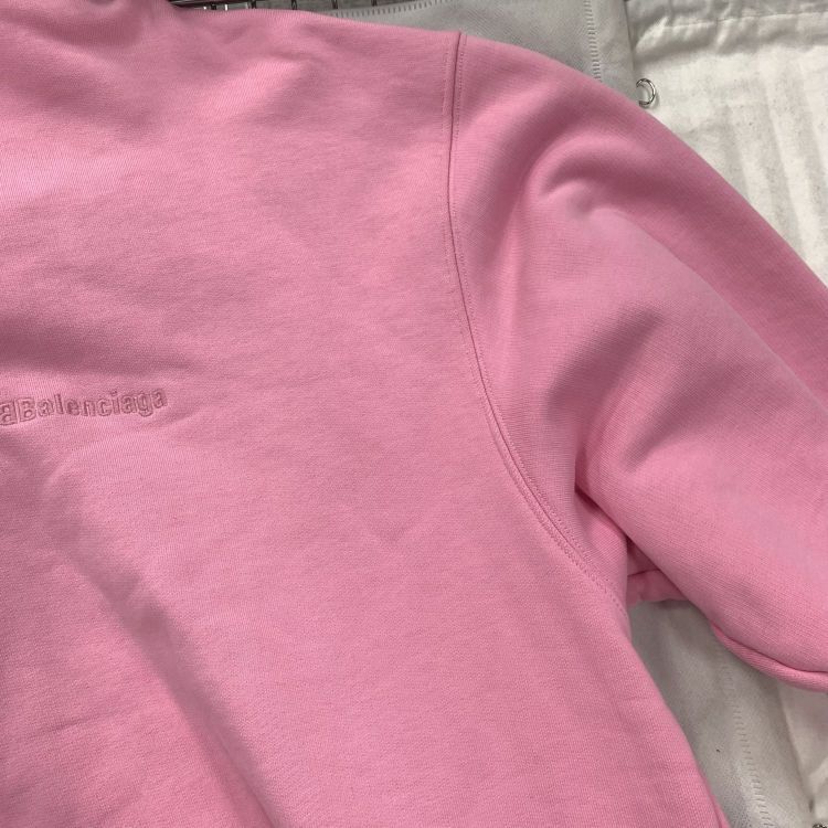 Balenciaga Balenciaga Pink Embroidered Hoodie Size S Size US S / EU 44-46 / 1 - 9 Thumbnail