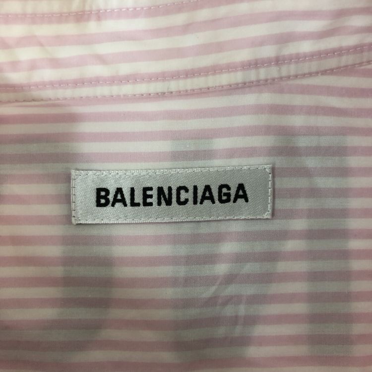 Balenciaga Balenciaga Striped Logo Button Up Shirt Size 34 Size XS / US 0-2 / IT 36-38 - 3 Thumbnail