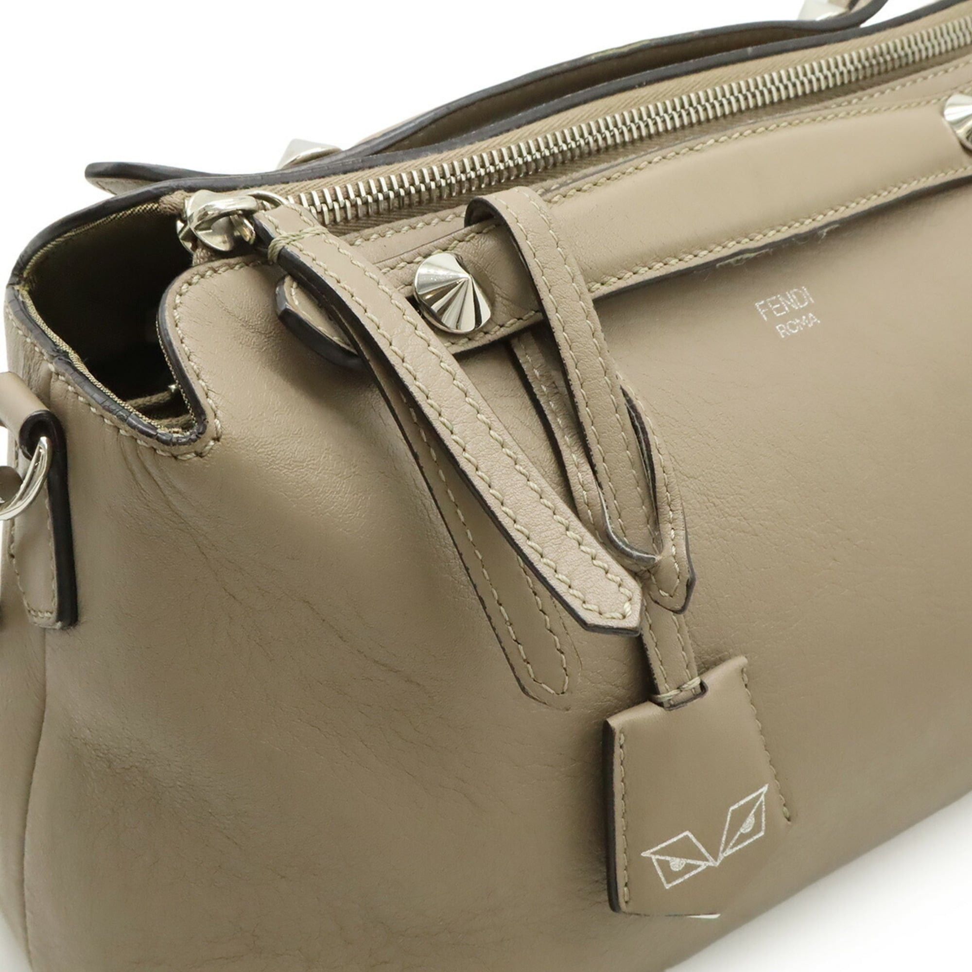 Fendi FENDI BY THE WAY Medium Handbag/Shoulder Bag, Leather, Greige, 8BL124 Size ONE SIZE - 8 Thumbnail