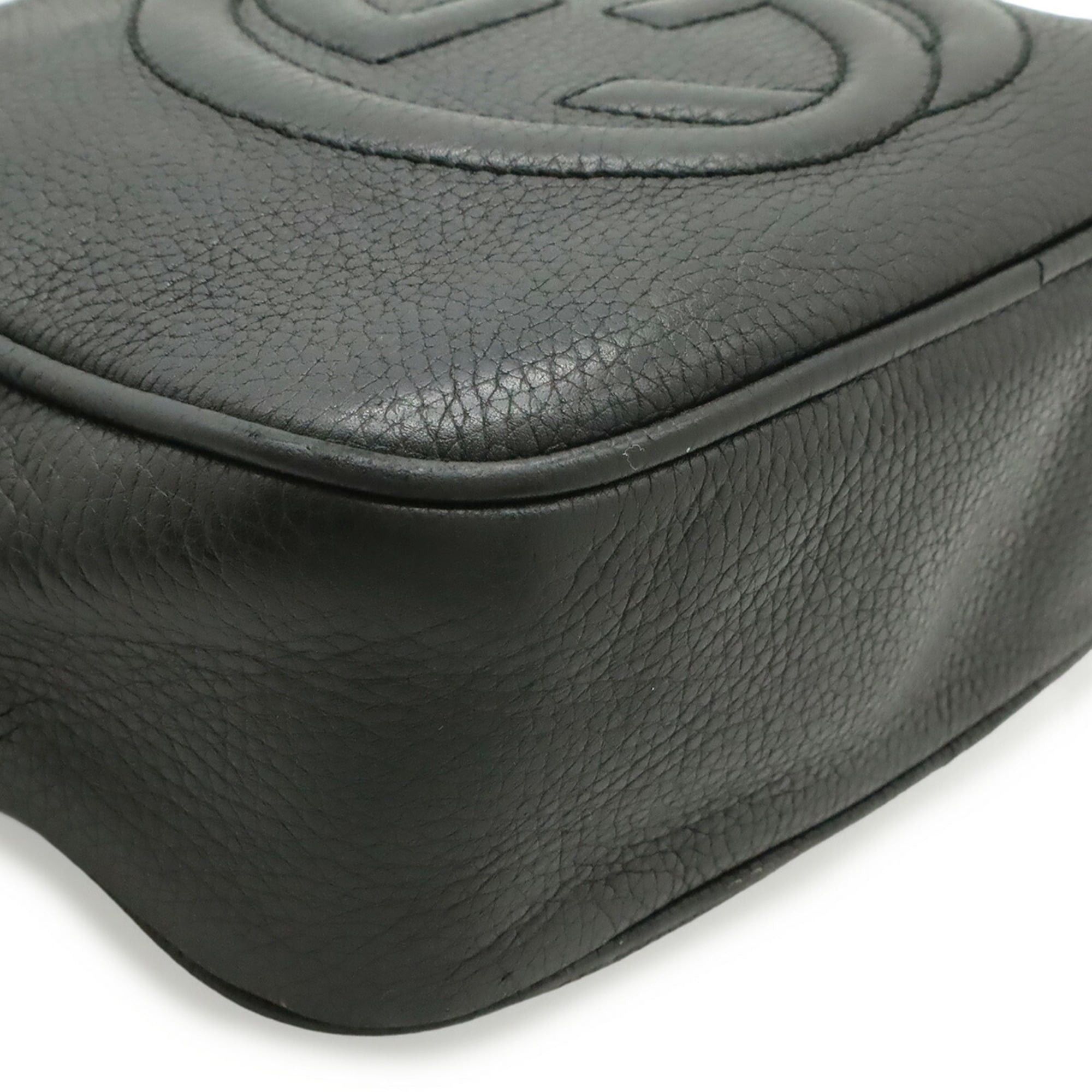 Gucci GUCCI Soho Small Disco Tassel Shoulder Bag Pouch Leather Black 308364 Size ONE SIZE - 4 Thumbnail