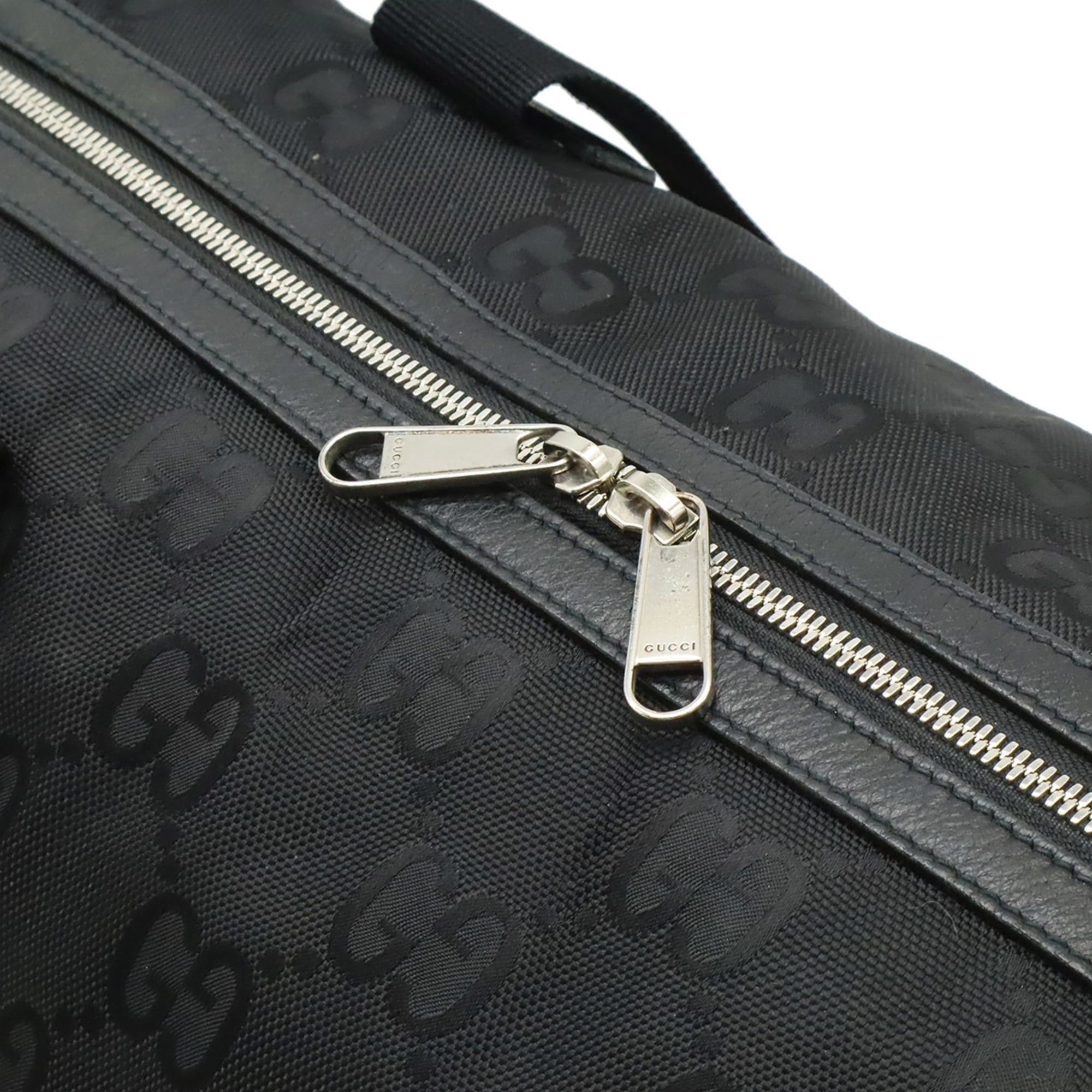 Gucci GUCCI Off The Grid Duffle Bag, Boston Shoulder Nylon Canvas, Black, 658632 Size ONE SIZE - 6 Thumbnail