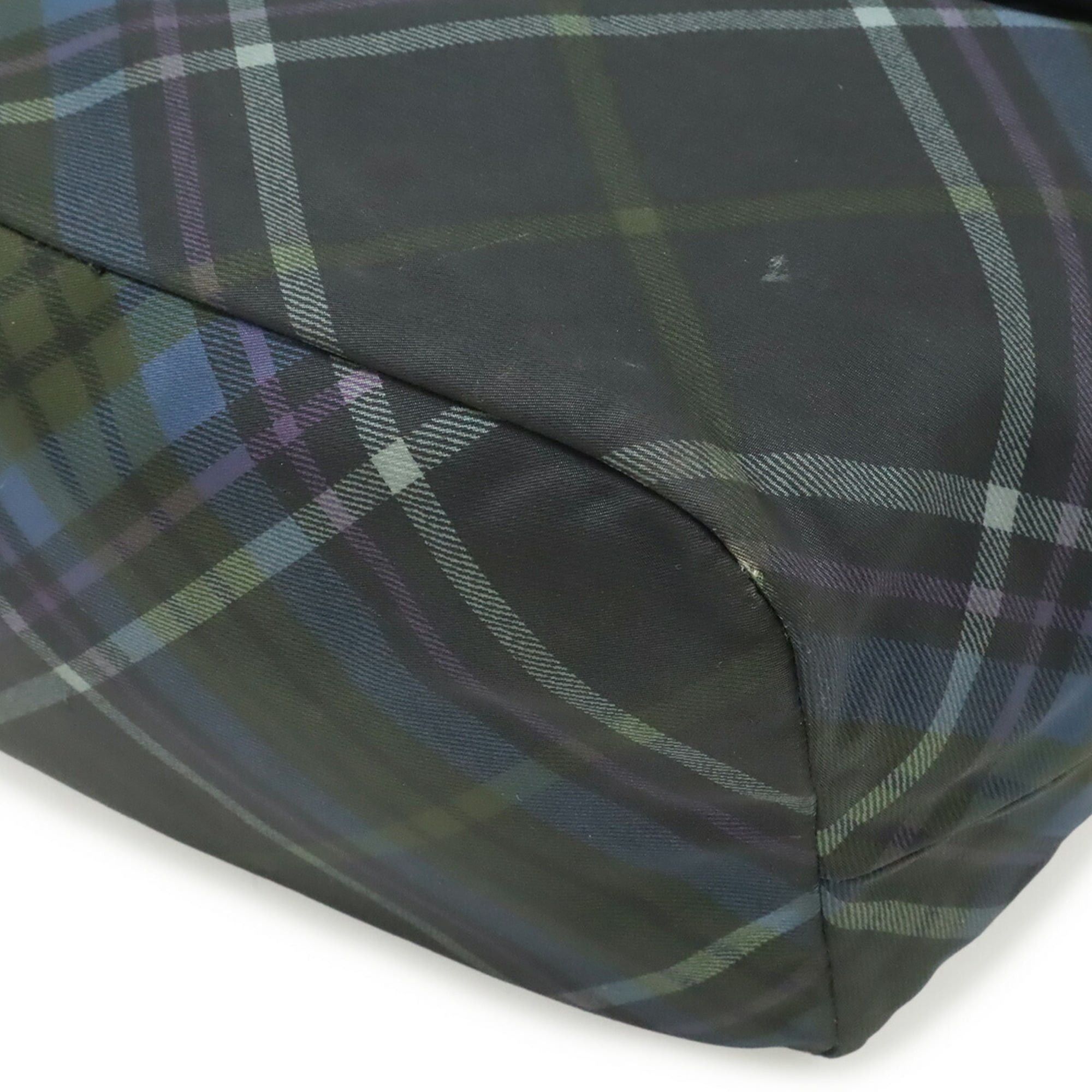 Prada PRADA Tote Bag Shoulder Reversible Check Nylon Black Blue Multicolor BR4521 Size ONE SIZE - 4 Thumbnail
