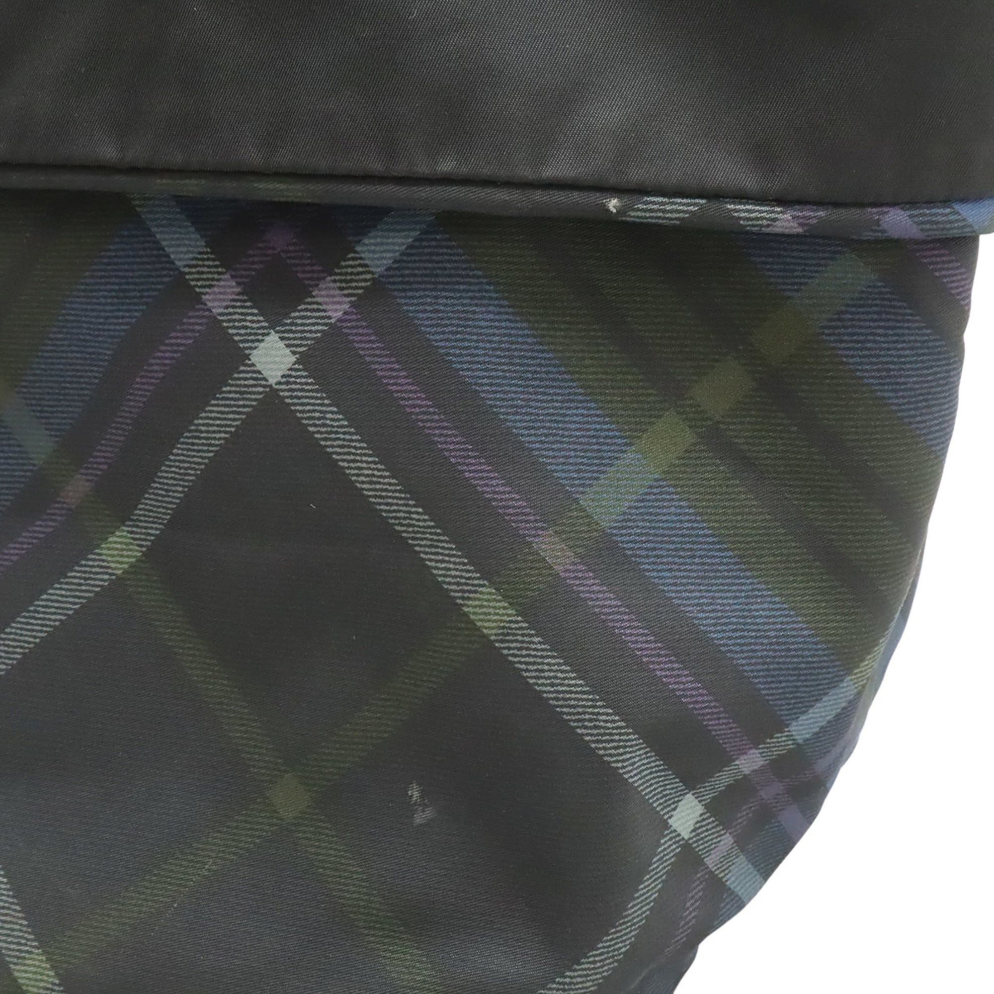 Prada PRADA Tote Bag Shoulder Reversible Check Nylon Black Blue Multicolor BR4521 Size ONE SIZE - 10 Thumbnail