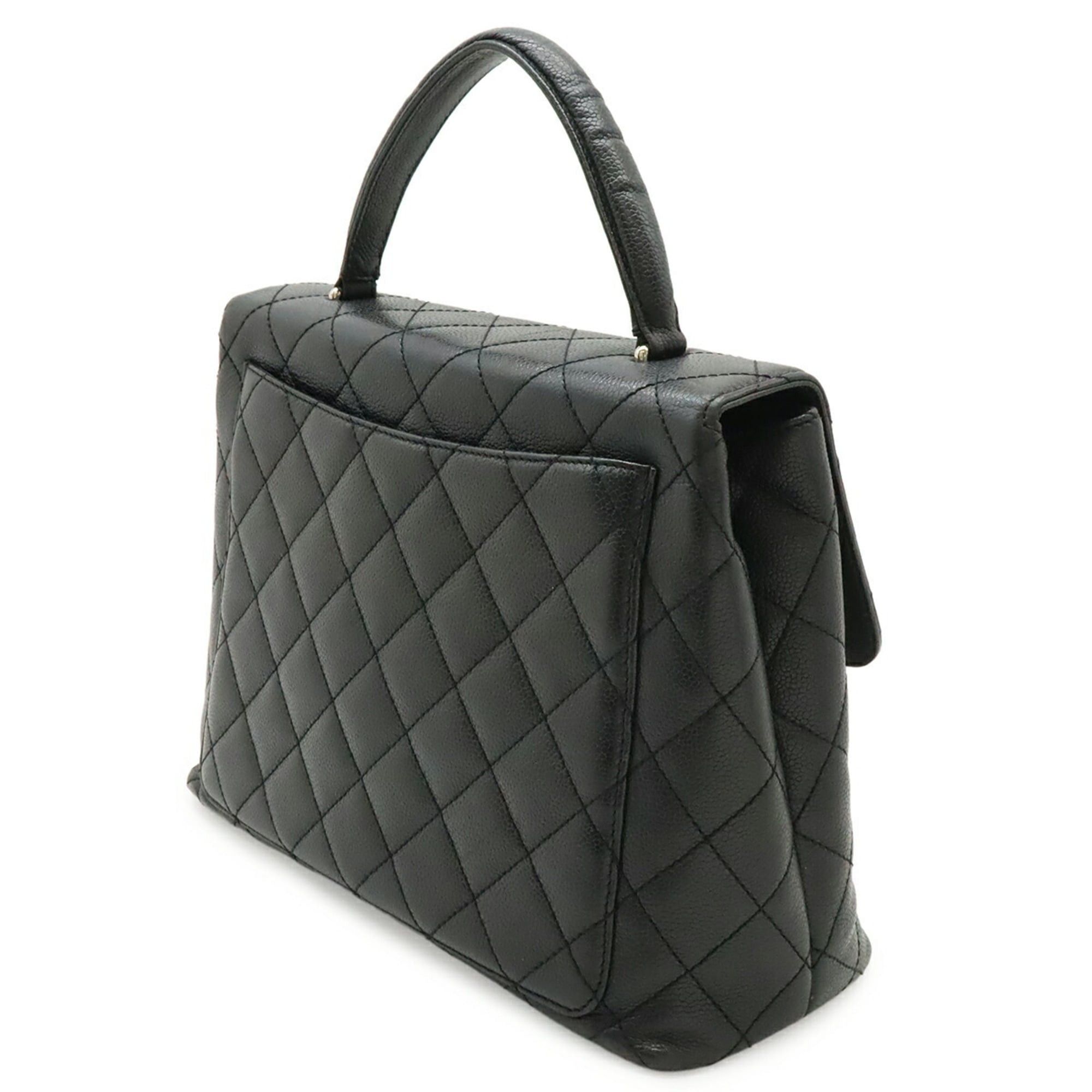 Chanel CHANEL Matelassé Coco Mark Handbag Flap Bag Caviar Leather Black A12397 Size ONE SIZE - 3 Thumbnail