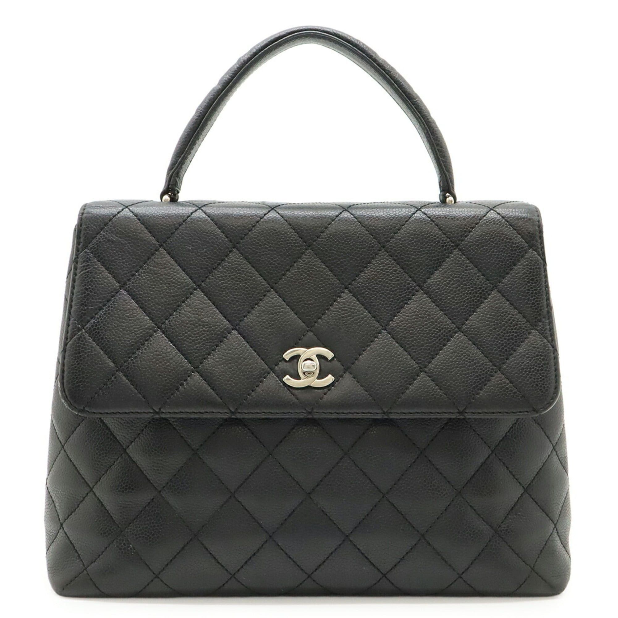 Chanel CHANEL Matelassé Coco Mark Handbag Flap Bag Caviar Leather Black A12397 Size ONE SIZE - 2 Thumbnail