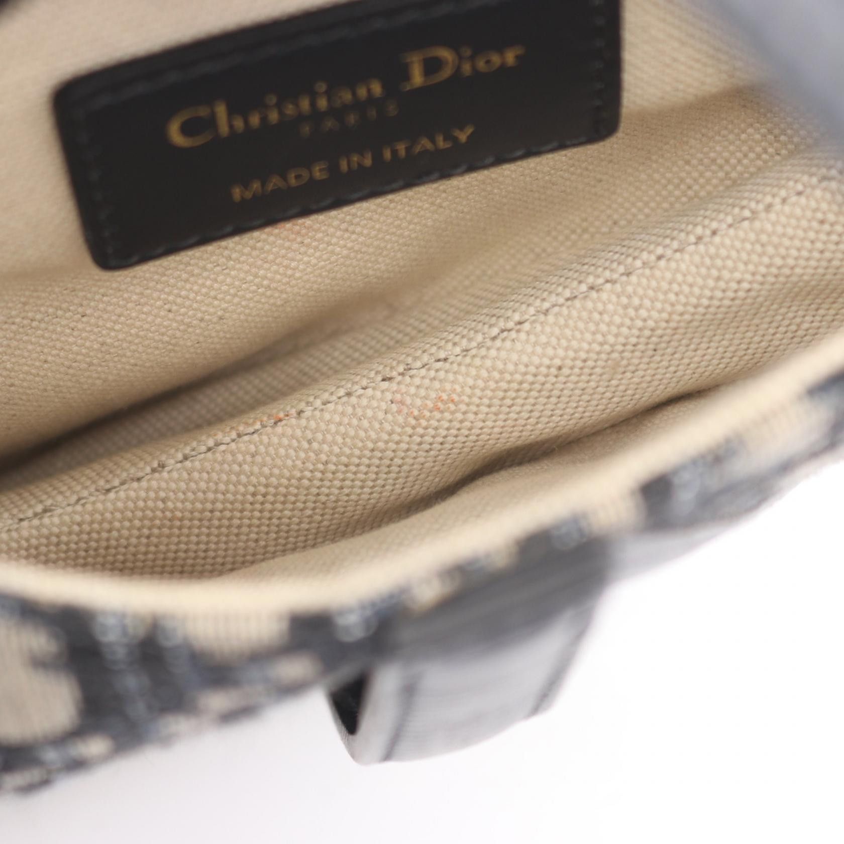 Dior Dior Dior Saddle Mini Oblique Jacquard canvas leather handbag Textile Crossbody Bag DUTY FREE for USA Size ONE SIZE - 5 Thumbnail