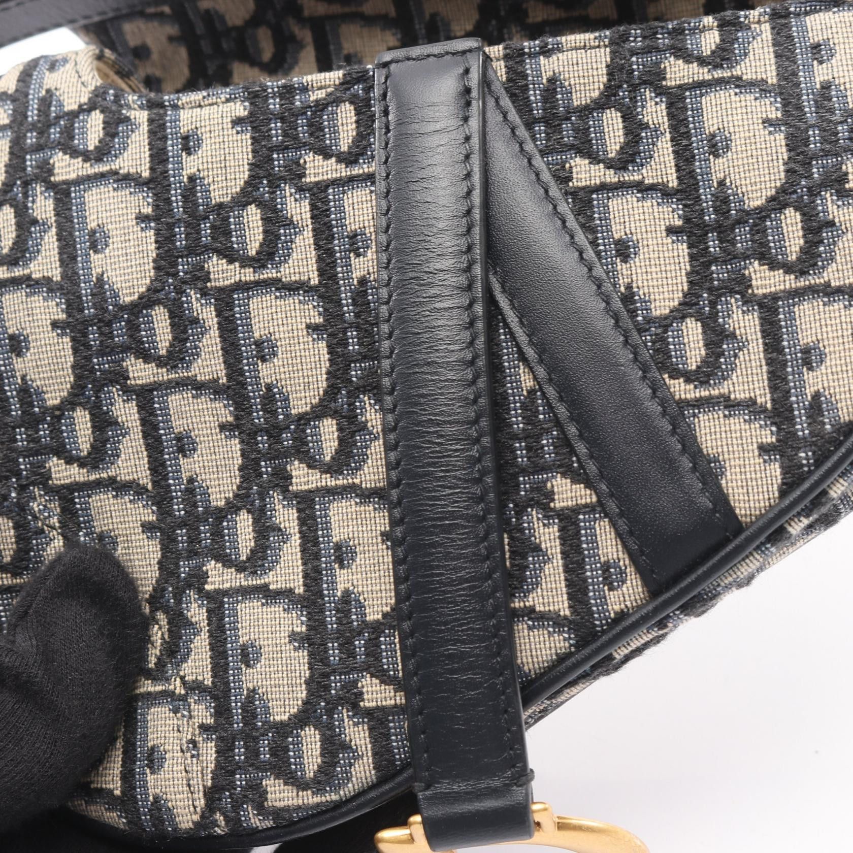 Dior Dior Dior Saddle Mini Oblique Jacquard canvas leather handbag Textile Crossbody Bag DUTY FREE for USA Size ONE SIZE - 6 Thumbnail