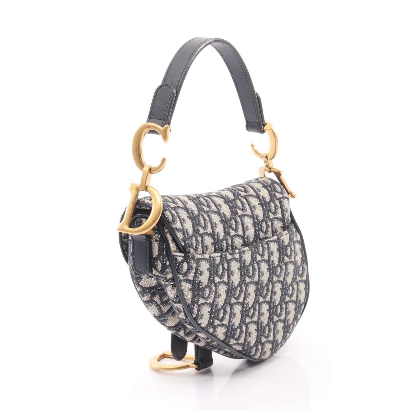 Dior Dior Dior Saddle Mini Oblique Jacquard canvas leather handbag Textile Crossbody Bag DUTY FREE for USA Size ONE SIZE - 2 Thumbnail