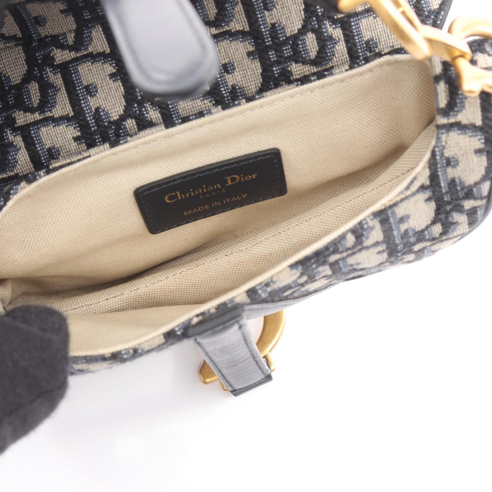 Dior Dior Dior Saddle Mini Oblique Jacquard canvas leather handbag Textile Crossbody Bag DUTY FREE for USA Size ONE SIZE - 3 Thumbnail