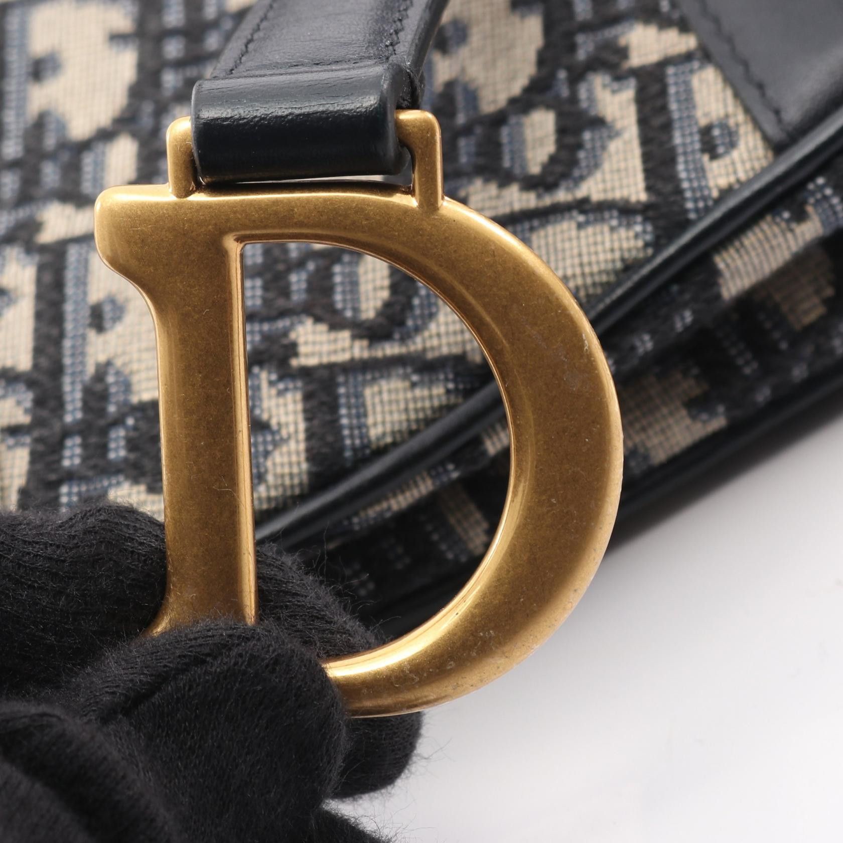 Dior Dior Dior Saddle Mini Oblique Jacquard canvas leather handbag Textile Crossbody Bag DUTY FREE for USA Size ONE SIZE - 7 Thumbnail