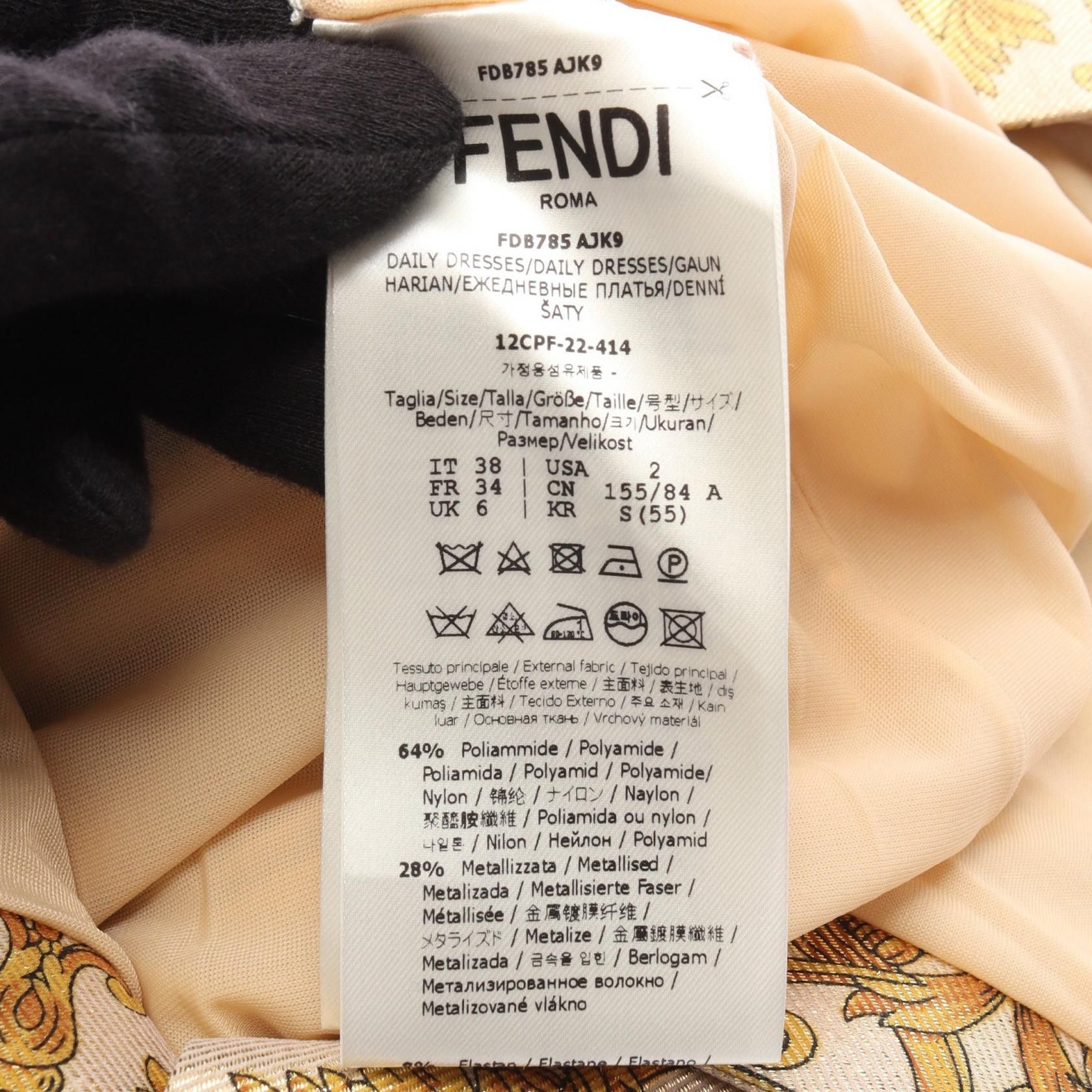 Fendi Fendi Fendi Dress Textile Dresses DUTY FREE for USA Size ONE SIZE - 4 Thumbnail