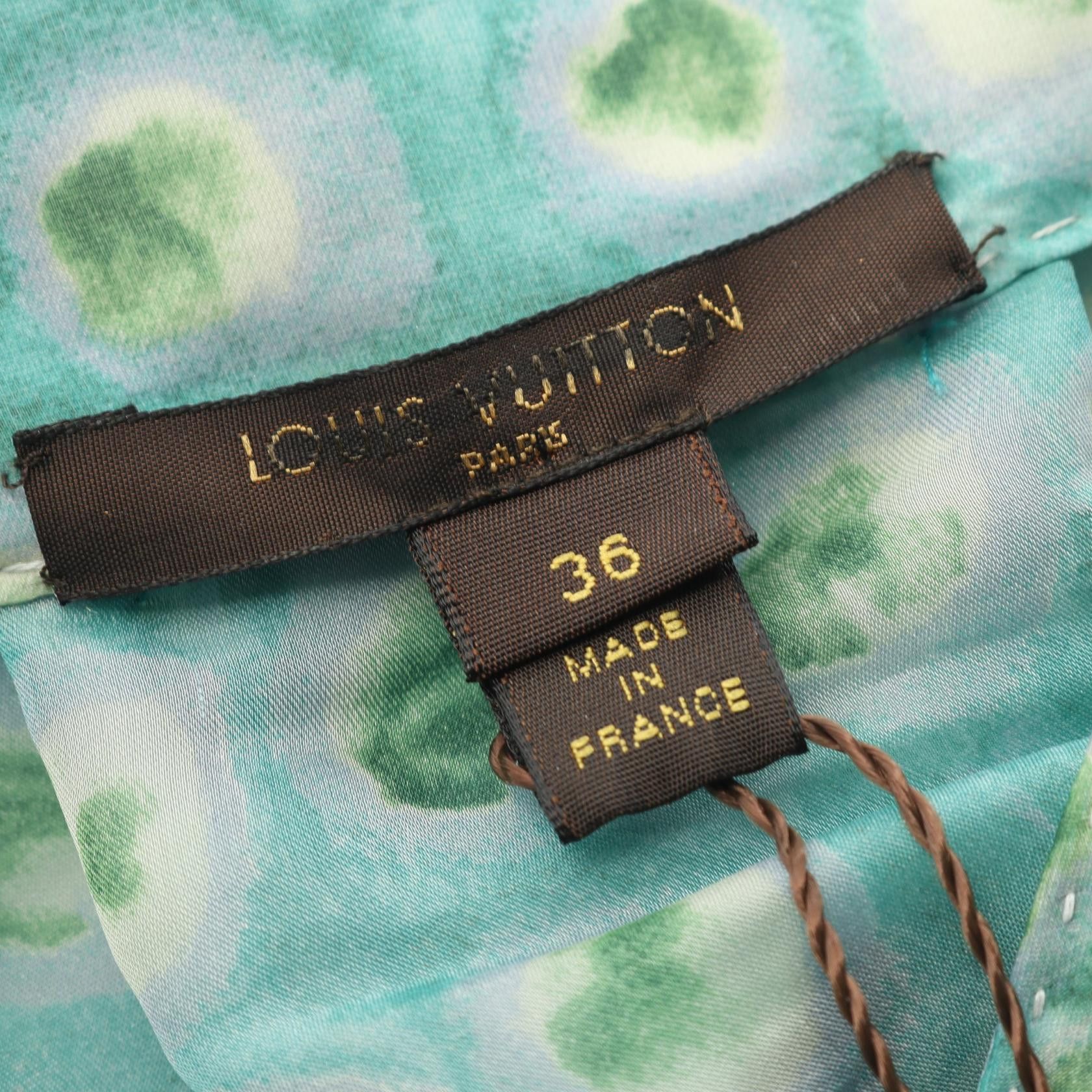 Louis Vuitton Louis Vuitton Louis Vuitton Silk Blend Dress Textile Dresses DUTY FREE for USA Size ONE SIZE - 3 Thumbnail