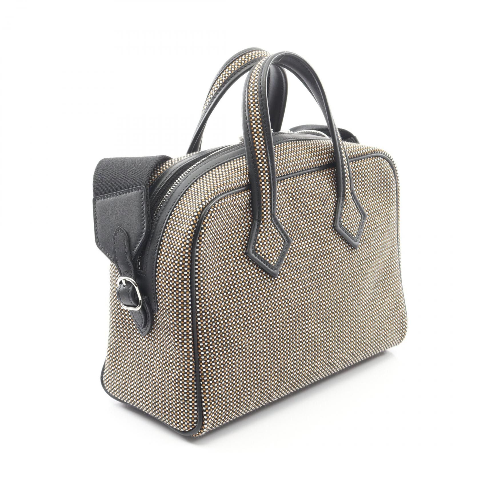 Hermes Hermes Hermes Victoria 3 Fourre Tout Mini Toile Cadriue Veau Swift 2way bag Leather Handbag W DUTY FREE for USA Size ONE SIZE - 2 Thumbnail