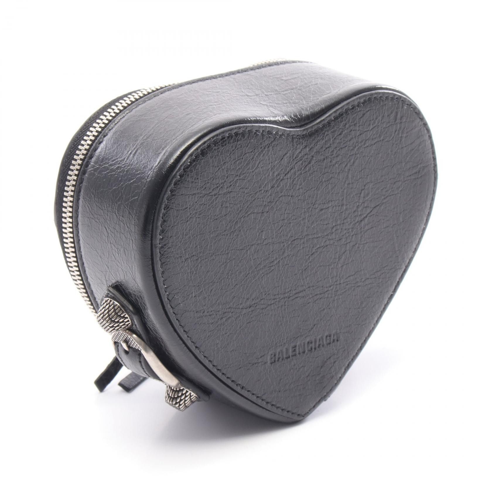 Balenciaga Balenciaga Balenciaga LE CAGOLE HEART Leather Pouch Leather Vanity Bag 7716741VG9Y1000 DUTY FREE for USA Size ONE SIZE - 2 Thumbnail