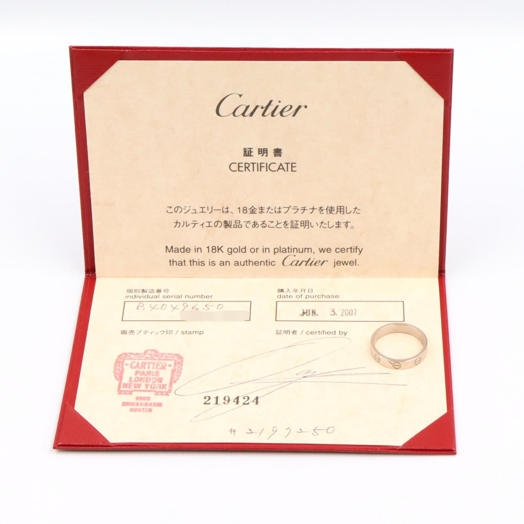 Cartier Cartier Cartier Mini Love Ring Au750 Ring Size 9.5 Precious Metal Ring B4049650 DUTY FREE for USA Size ONE SIZE - 6 Thumbnail