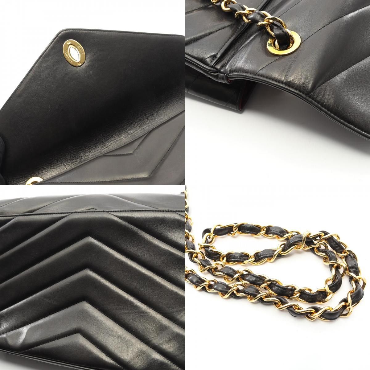 Chanel Chanel Chanel V Stitch Lambskin Shoulder Bag Leather Shoulder Bag DUTY FREE for USA Size ONE SIZE - 10 Thumbnail