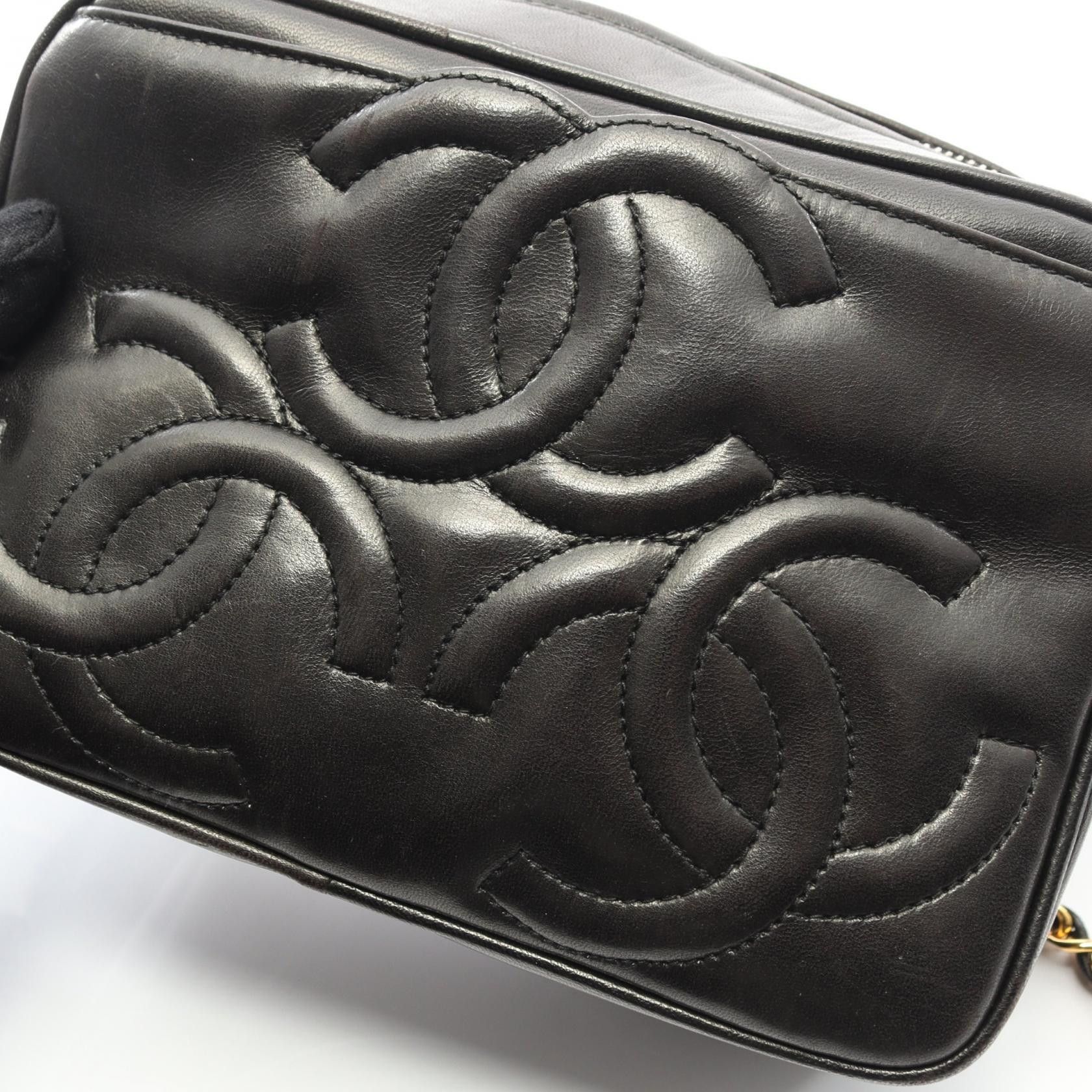 Chanel Chanel Chanel Triple Coco Mark Lambskin Shoulder Bag Leather Shoulder Bag DUTY FREE for USA Size ONE SIZE - 8 Thumbnail