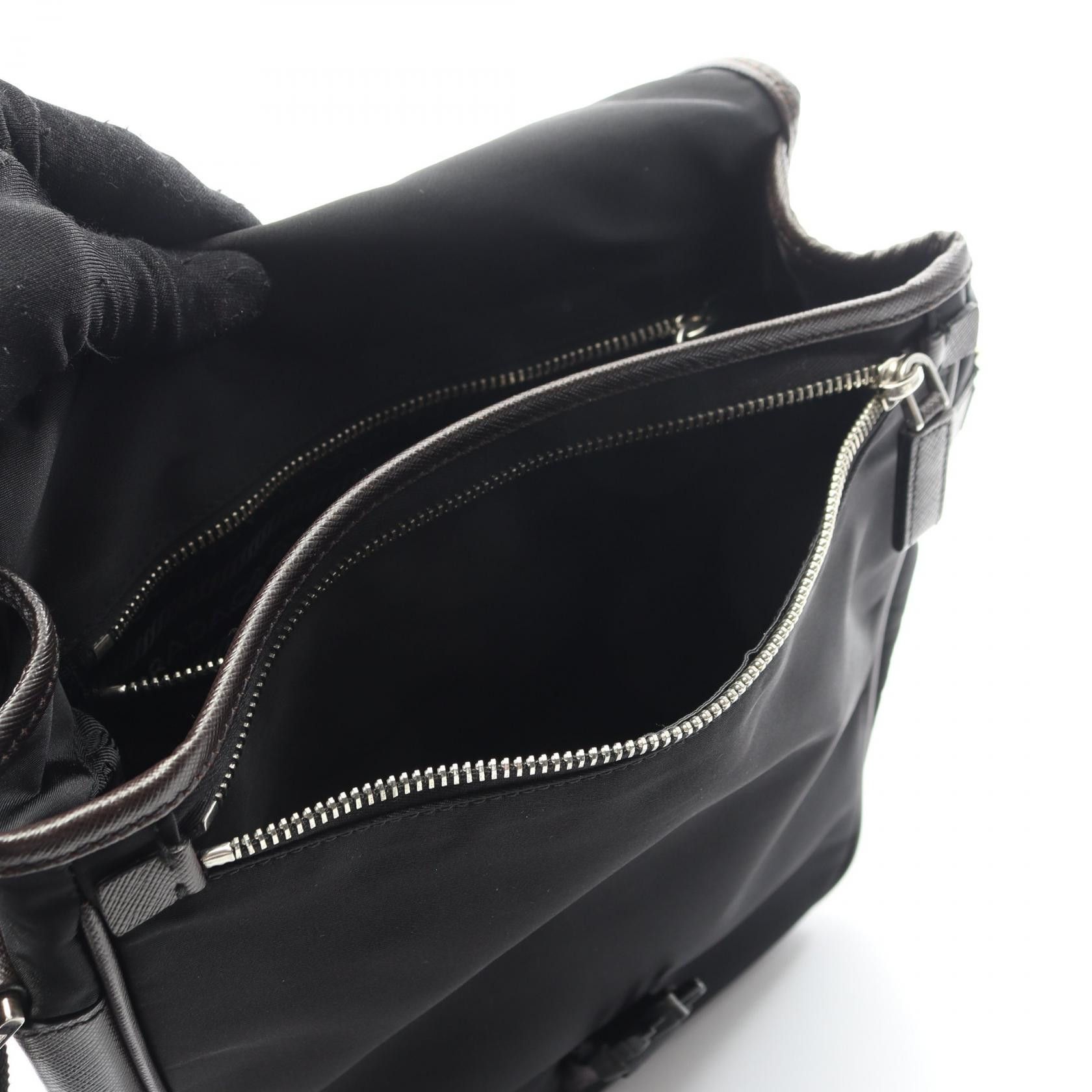 Prada Prada Prada Nylon Saffiano Leather Shoulder Bag Textile Shoulder Bag VA0770 DUTY FREE for USA Size ONE SIZE - 7 Thumbnail