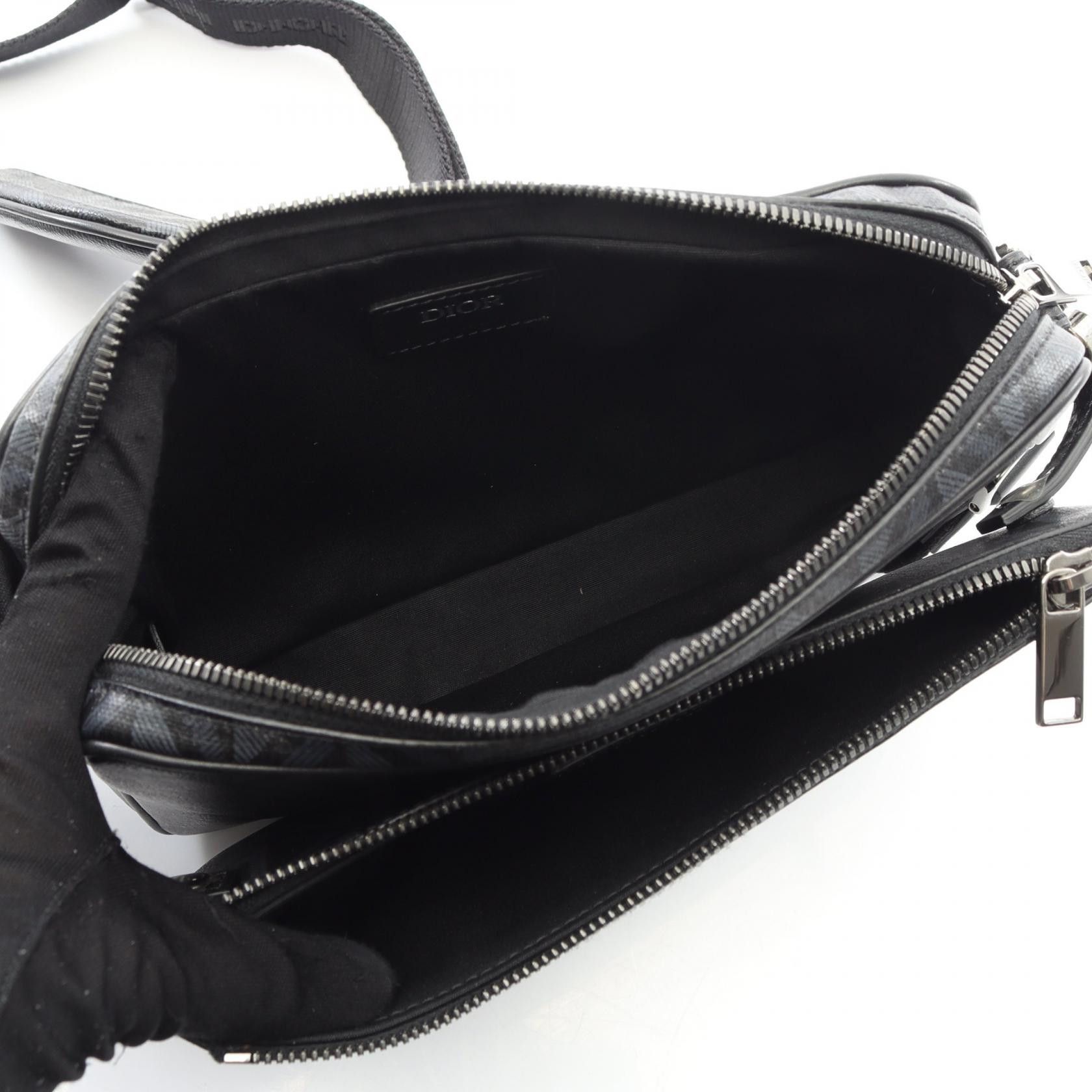 Dior Dior Christian Dior CD Diamond PVC Coated Canvas Leather Shoulder Bag Plastic / Synthetic Shoulder Bag DUTY FREE for USA Size ONE SIZE - 3 Thumbnail