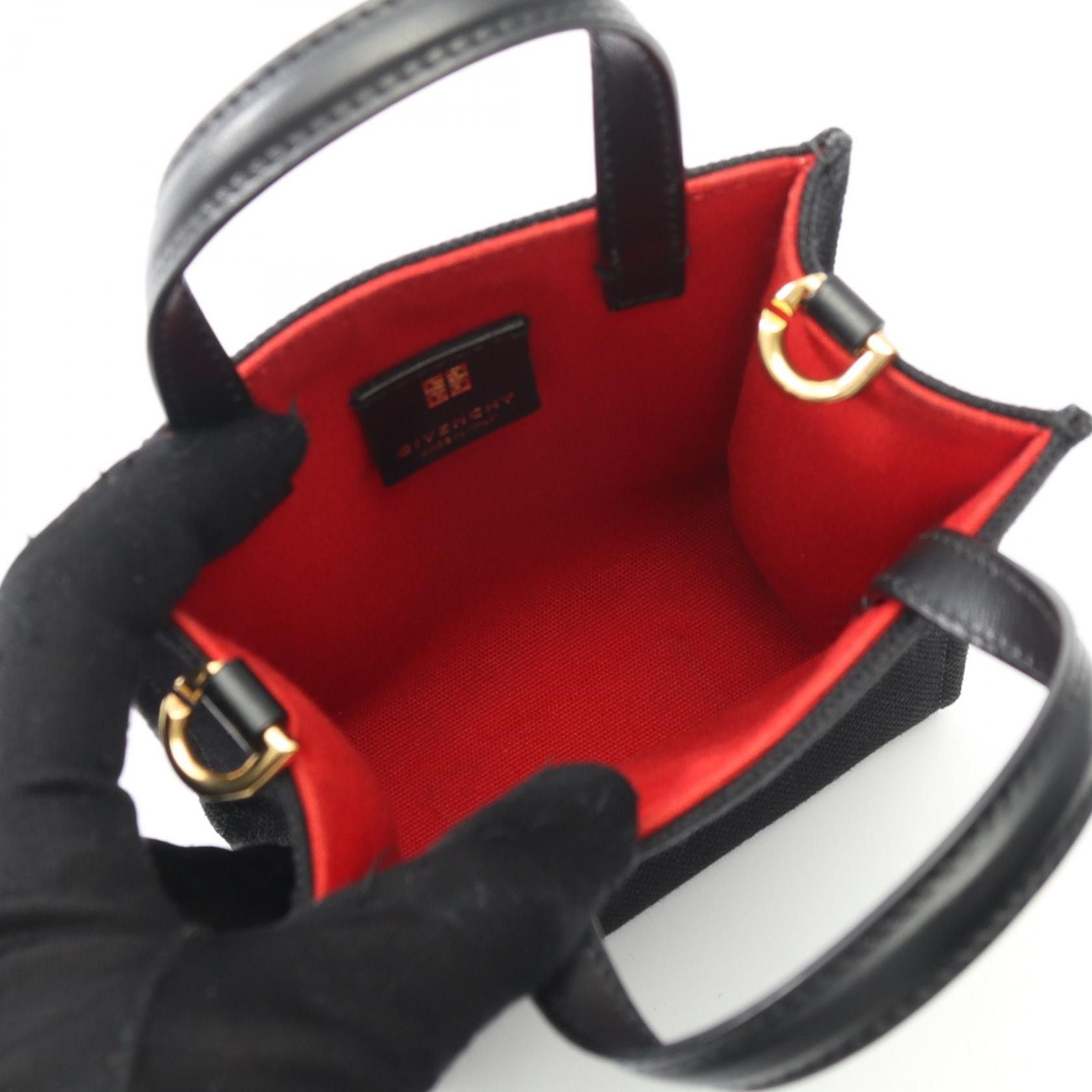 Givenchy Givenchy Givenchy G Tote Mini Vertical Canvas Leather Handbag Textile Handbag BB50R9B1DR DUTY FREE for USA Size ONE SIZE - 3 Thumbnail