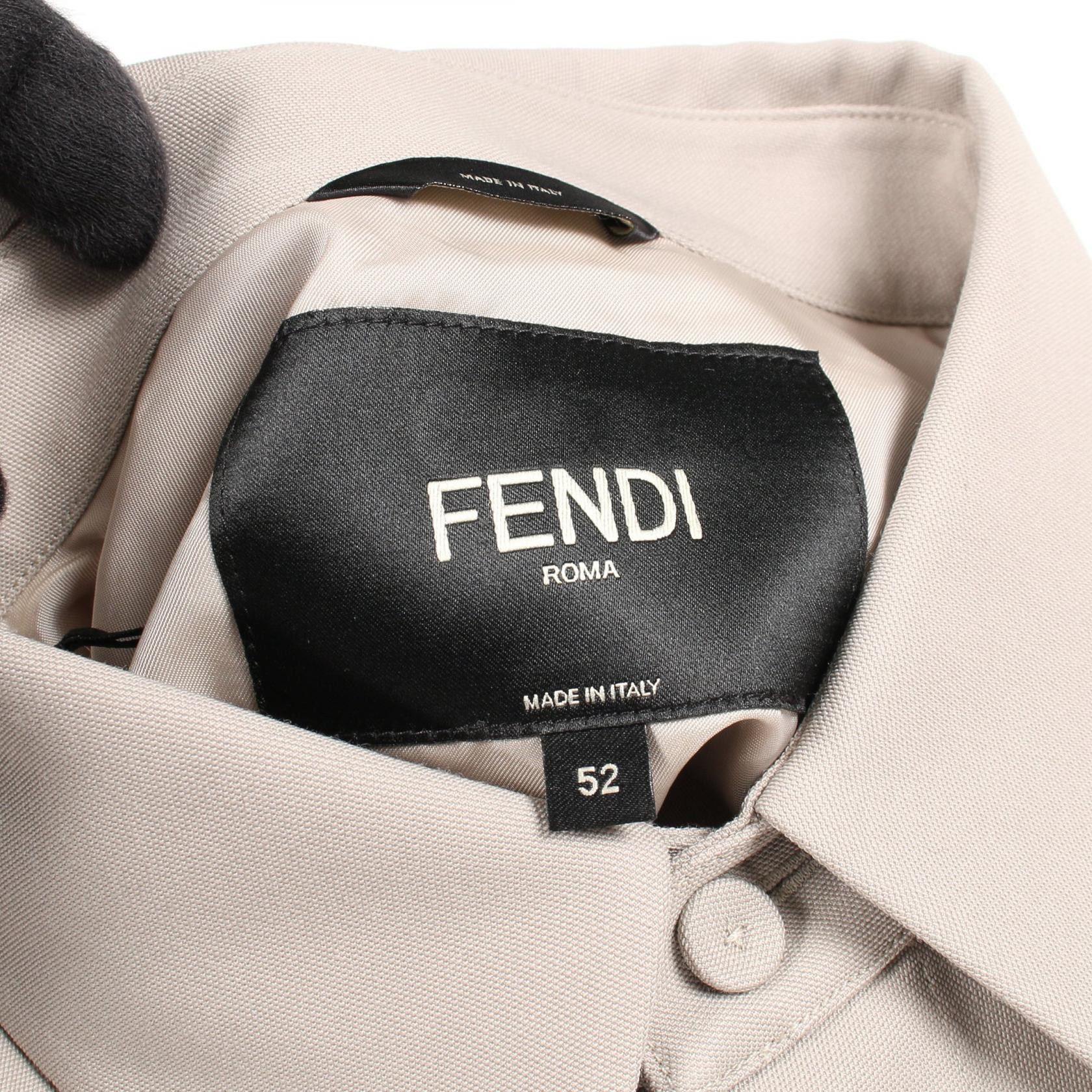 Fendi Fendi Fendi FF Logo Embroidered Wool Polyester Top Textile Tops DUTY FREE for USA Size ONE SIZE - 3 Thumbnail
